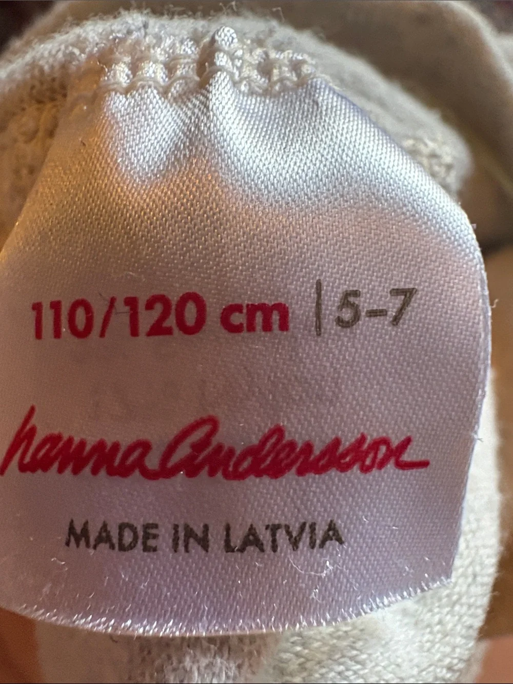 Hanna Andersson Cream Tights with Red Apple & Teal Accents